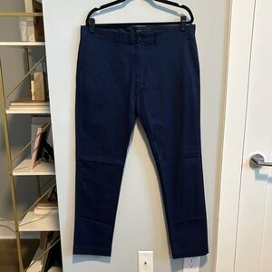 J. Crew Men's Flex Slim Navy Blue Chinos